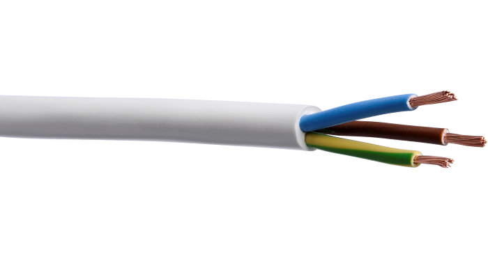 Kabel rund 3G1,5 mm² 5 m med jord